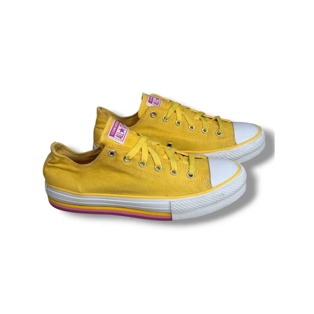 Converse Chuck Taylor All Star Youth 6‎ Eva Platform Yellow Platform Sneakers
